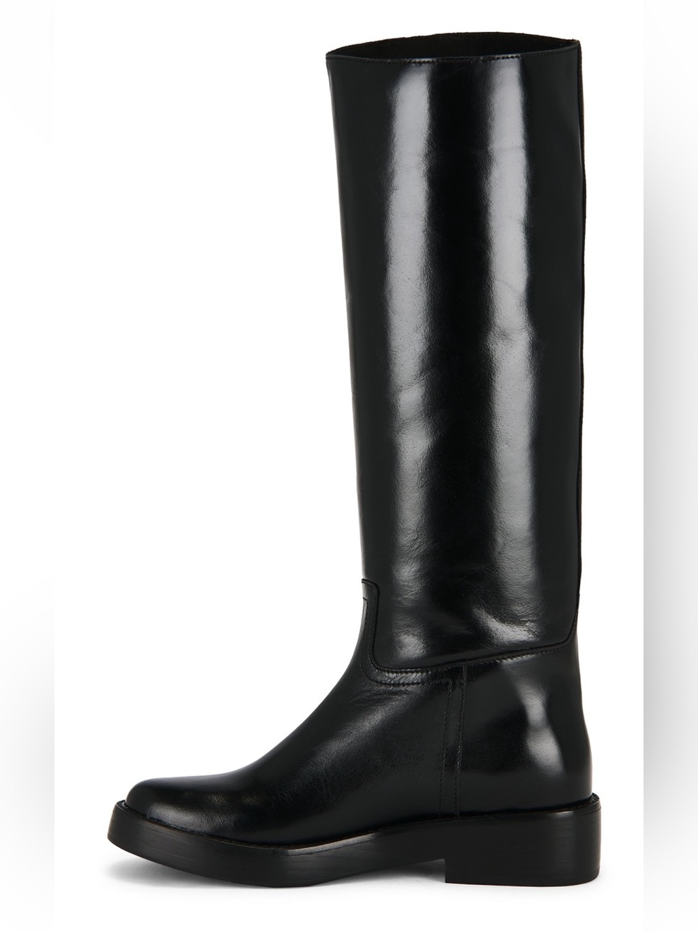 NEW IN BOX Jeffrey Campbell Marshy Knee High Leather Boots Black Size 8